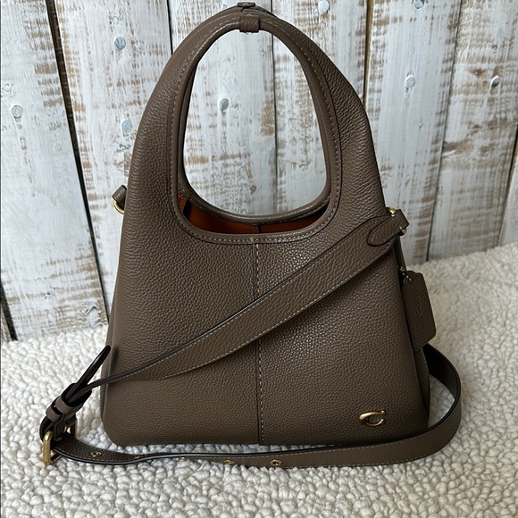 Coach Lana 23 cross body shoulder bag purse dark stone